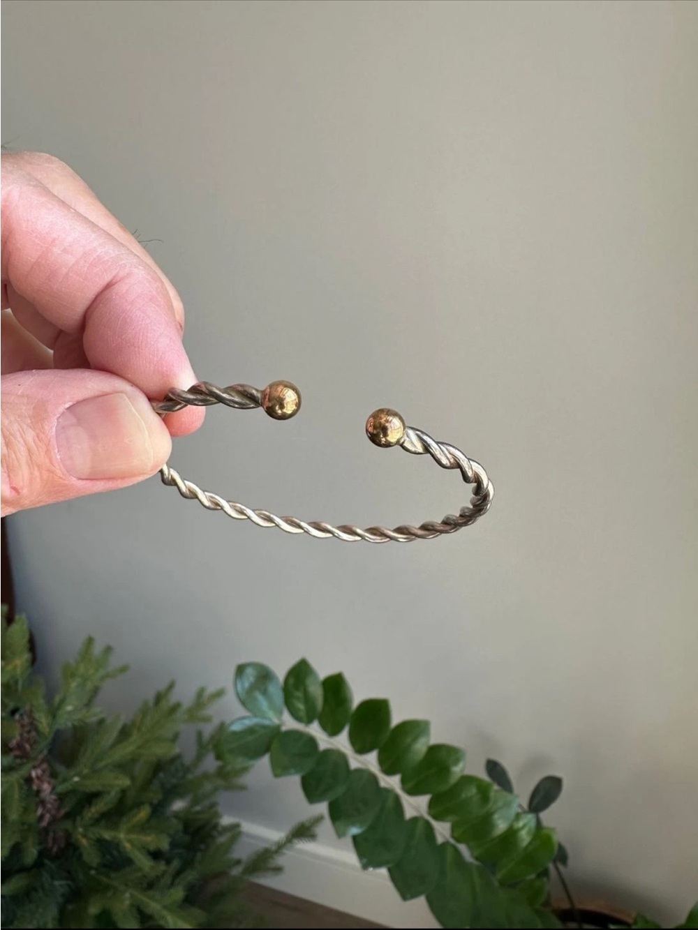 Eden Hand Arts twisted 14k gold and silver bracelet
